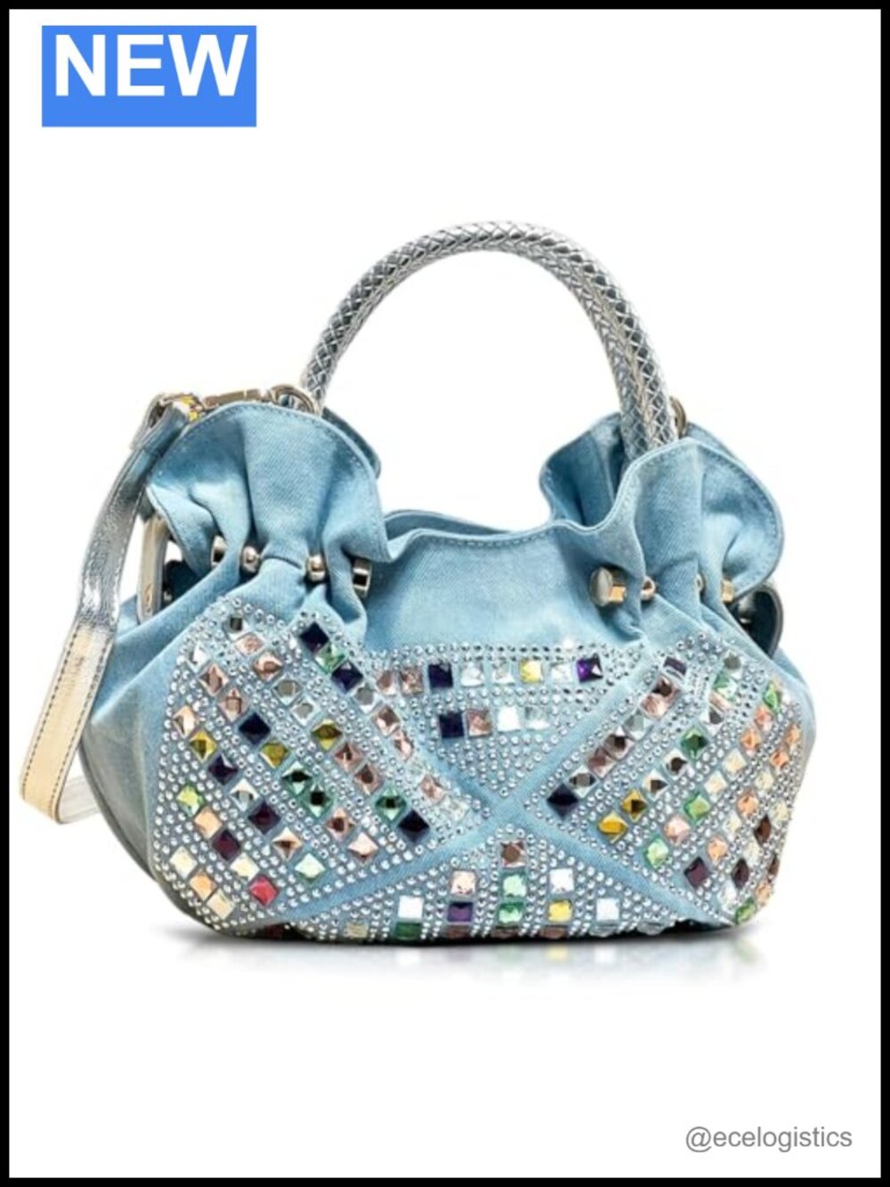 Denim Tote Bag, Soft Shoulder Handbag for Women Travel Daily Matching